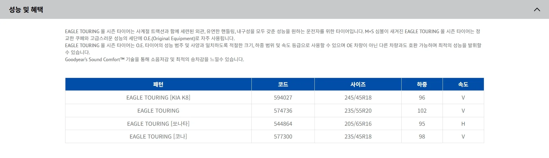 이글 투어링 NF1 상세 설명 1